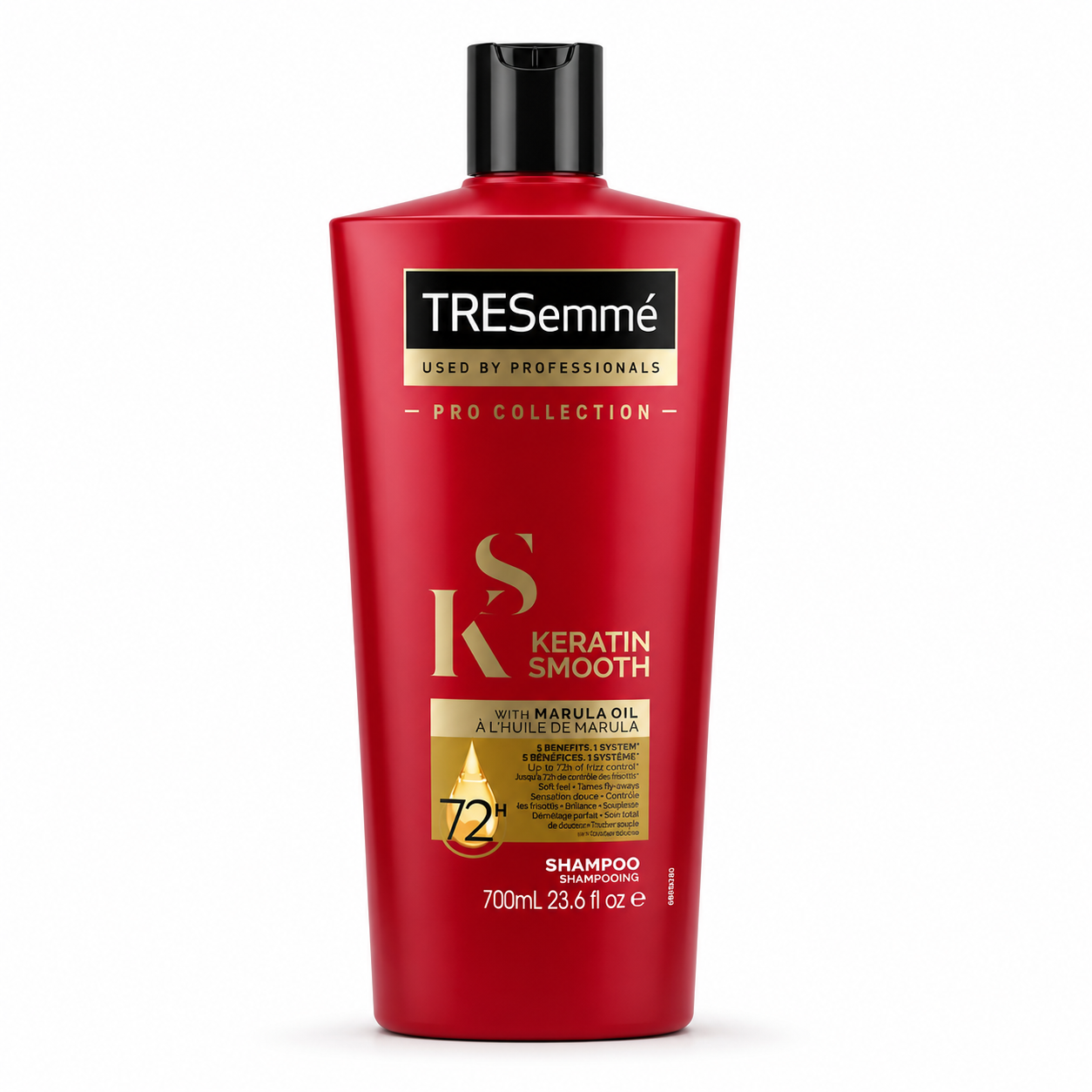 TRESemmé Keratin Smooth Shampooing à l’Huile de Marula – Lissage & Contrôle des Frisottis 72H – 700 ml