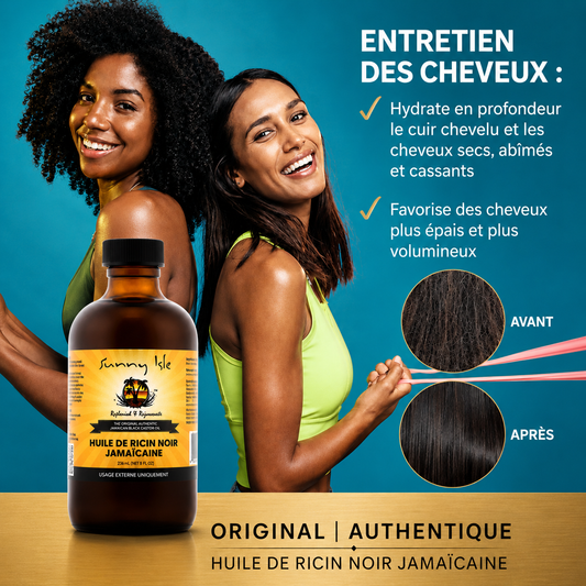 Sunny Isle Jamaican Black Castor Oil Extra Dark – Huile de Ricin Noir Jamaïcaine 236 ml