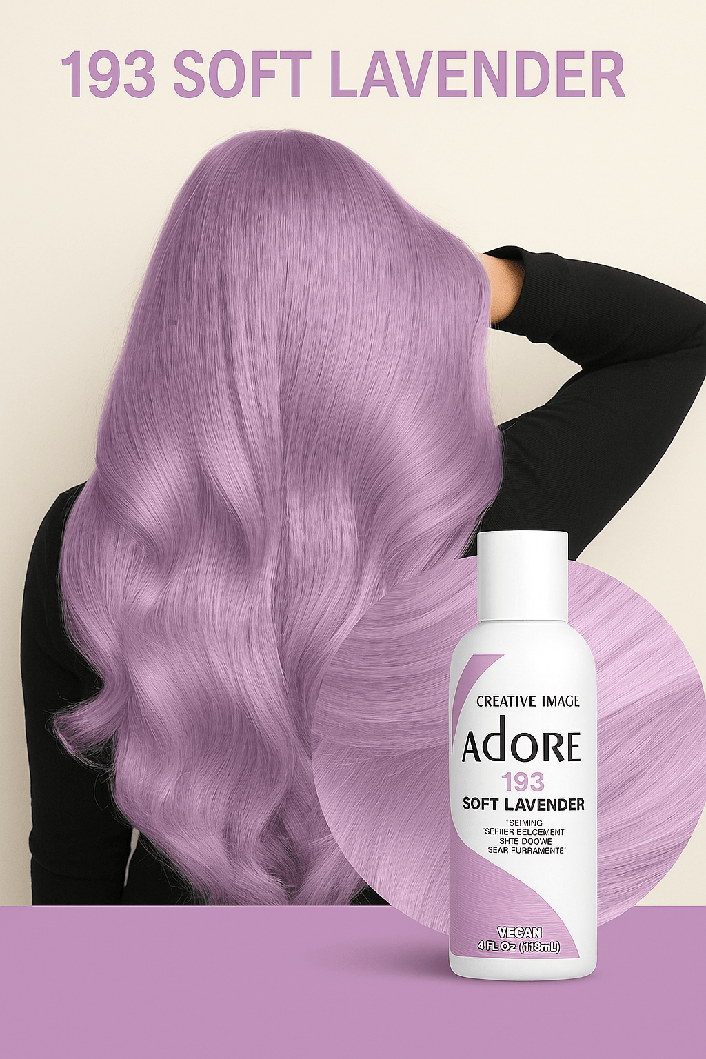 Adore Coloration capillaire semi permanente - 193 Soft Lavender - TENDANCES STYLES