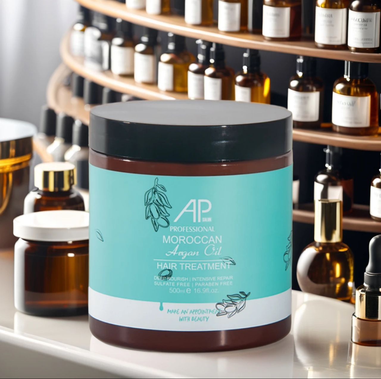 AP Professionnel traitement capillaire à l'huile d'argan sans sulfate 500g - TENDANCES STYLES