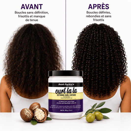 Aunt Jackie’s Curl La La Defining Curl Custard – Crème Définition Boucles, Anti-Frisottis & Hydratante – 426 g - TENDANCES STYLES