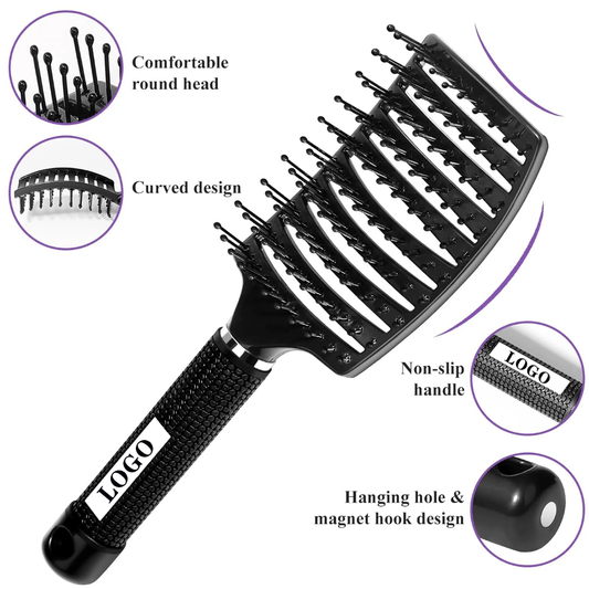 Brosse à cheveux démêlante à poils de sanglier - TENDANCES STYLES
