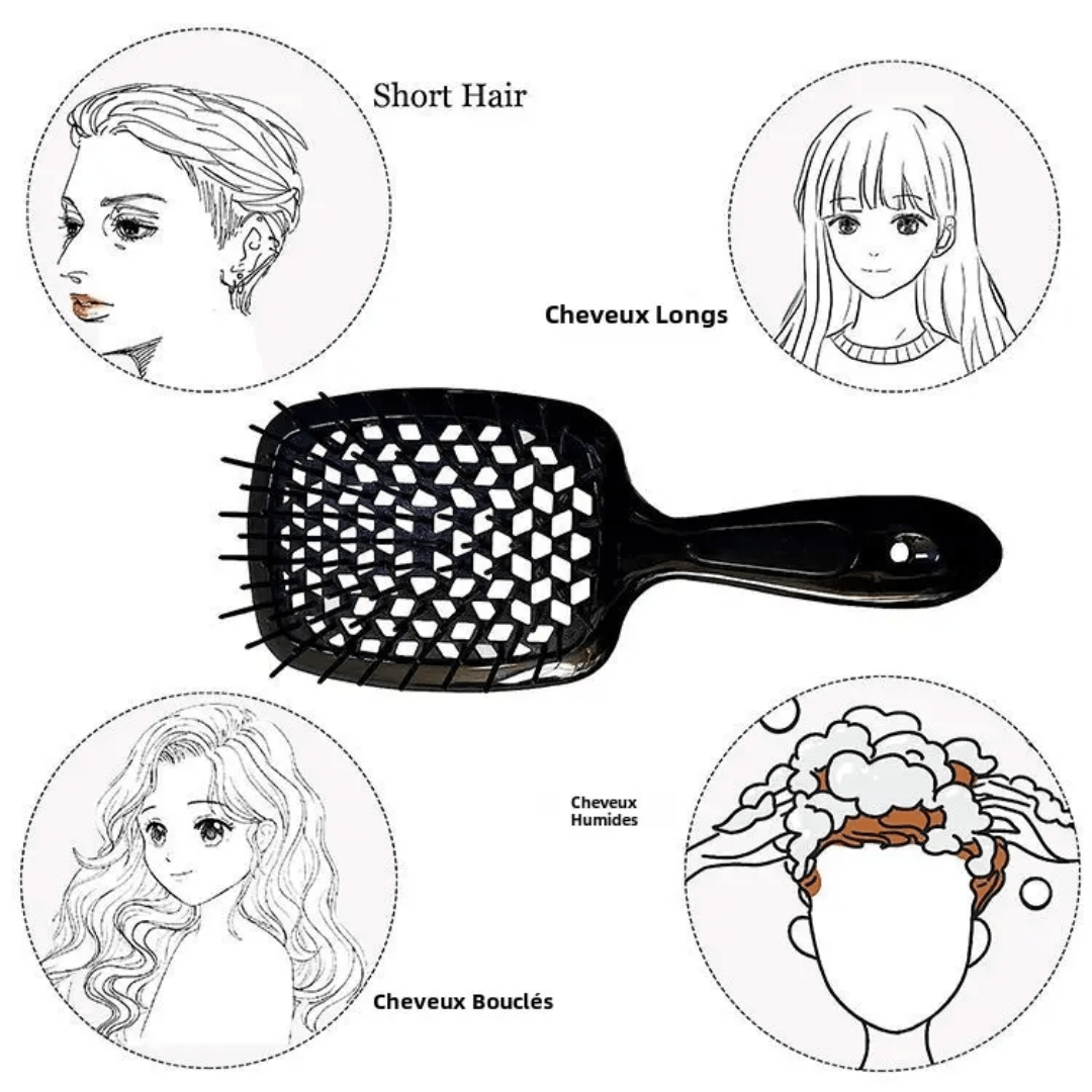 Brosse démêlant cheveux - TENDANCES STYLES