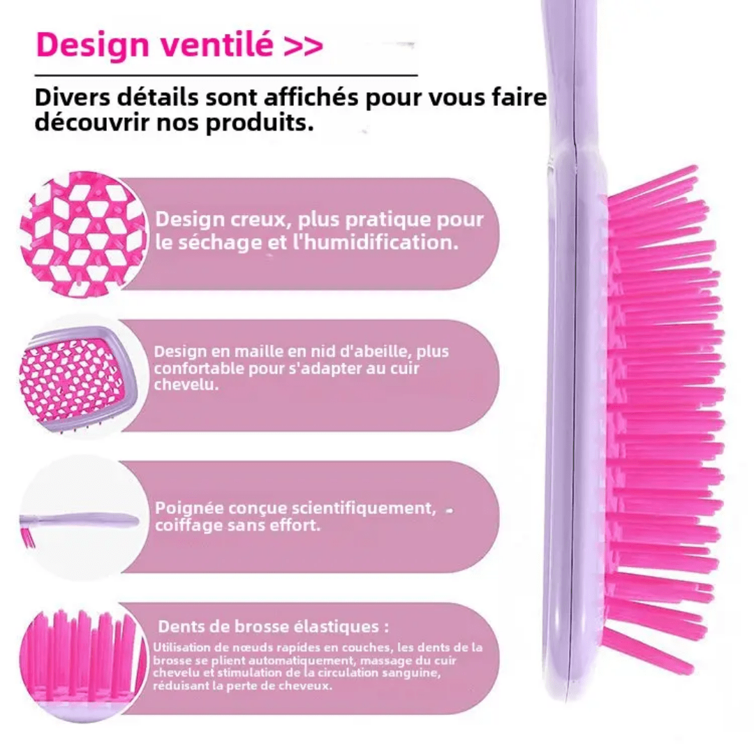 Brosse démêlant cheveux - TENDANCES STYLES