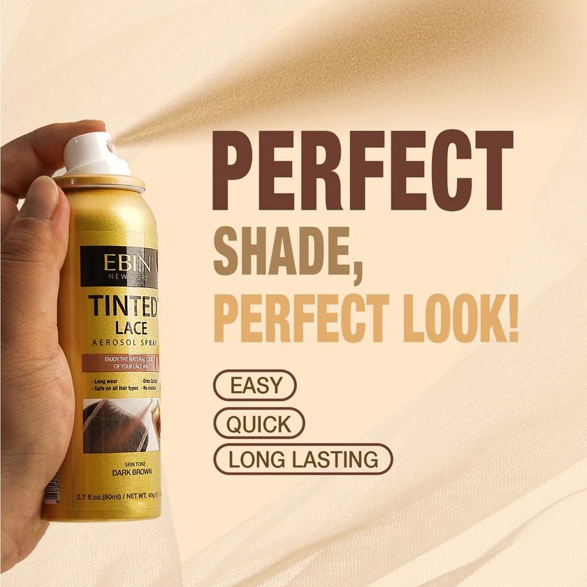 Ebin lace tint Spray aérosol pour dentelle teintée 5,07 oz/150 ml - TENDANCES STYLES