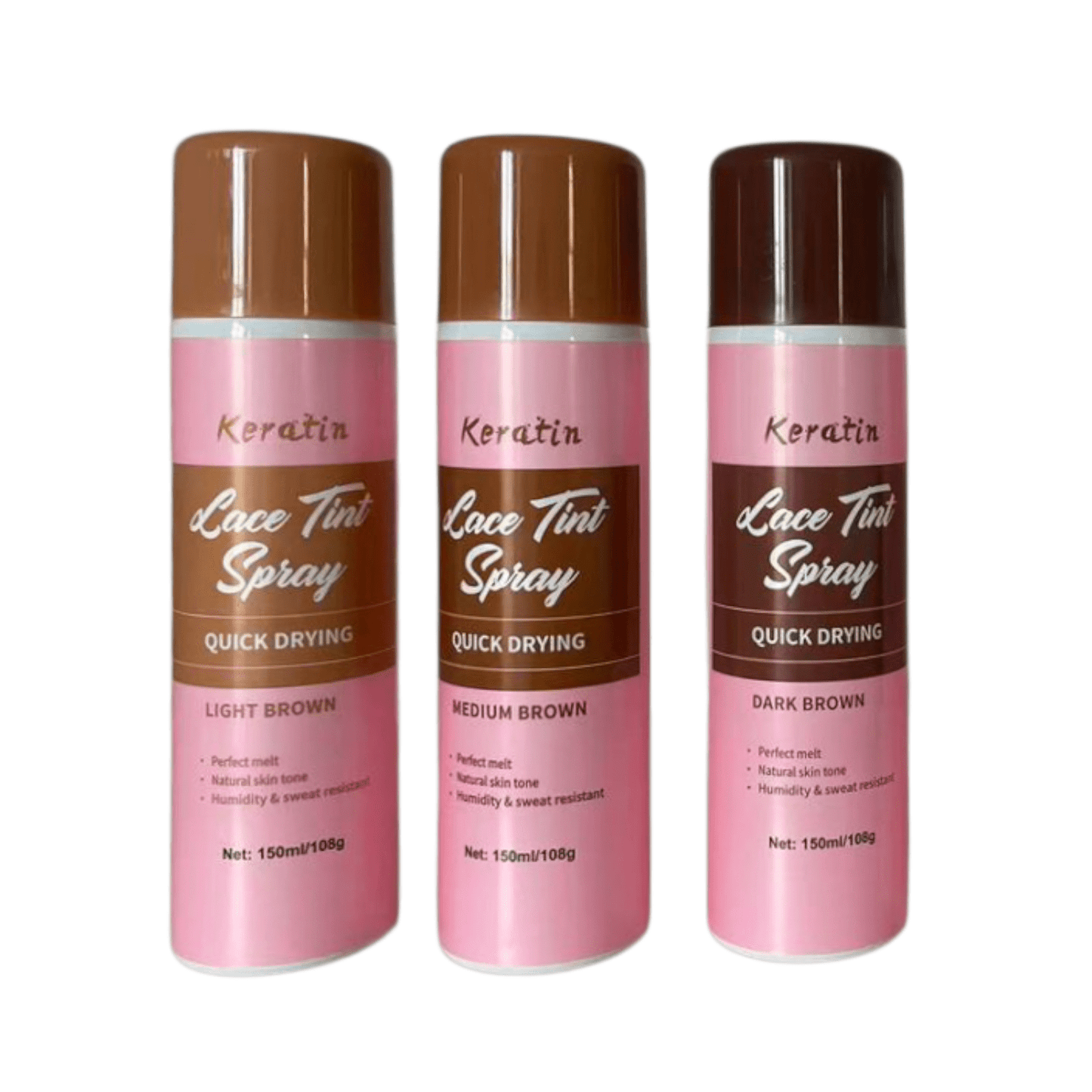 KERATIN Spray teinté pour dentelle de Perruques - TENDANCES STYLES