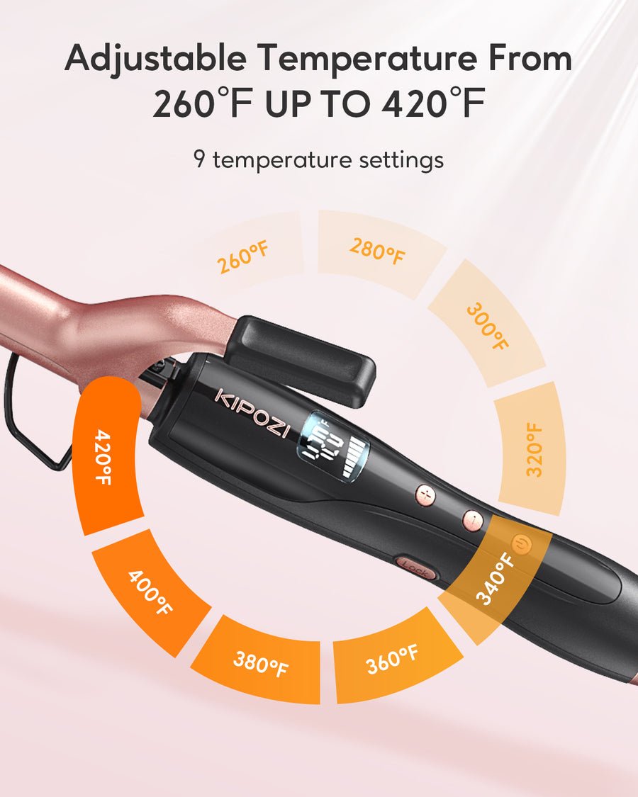 KIPOZI Fer à boucler professionnel 19 mm - TENDANCES STYLES