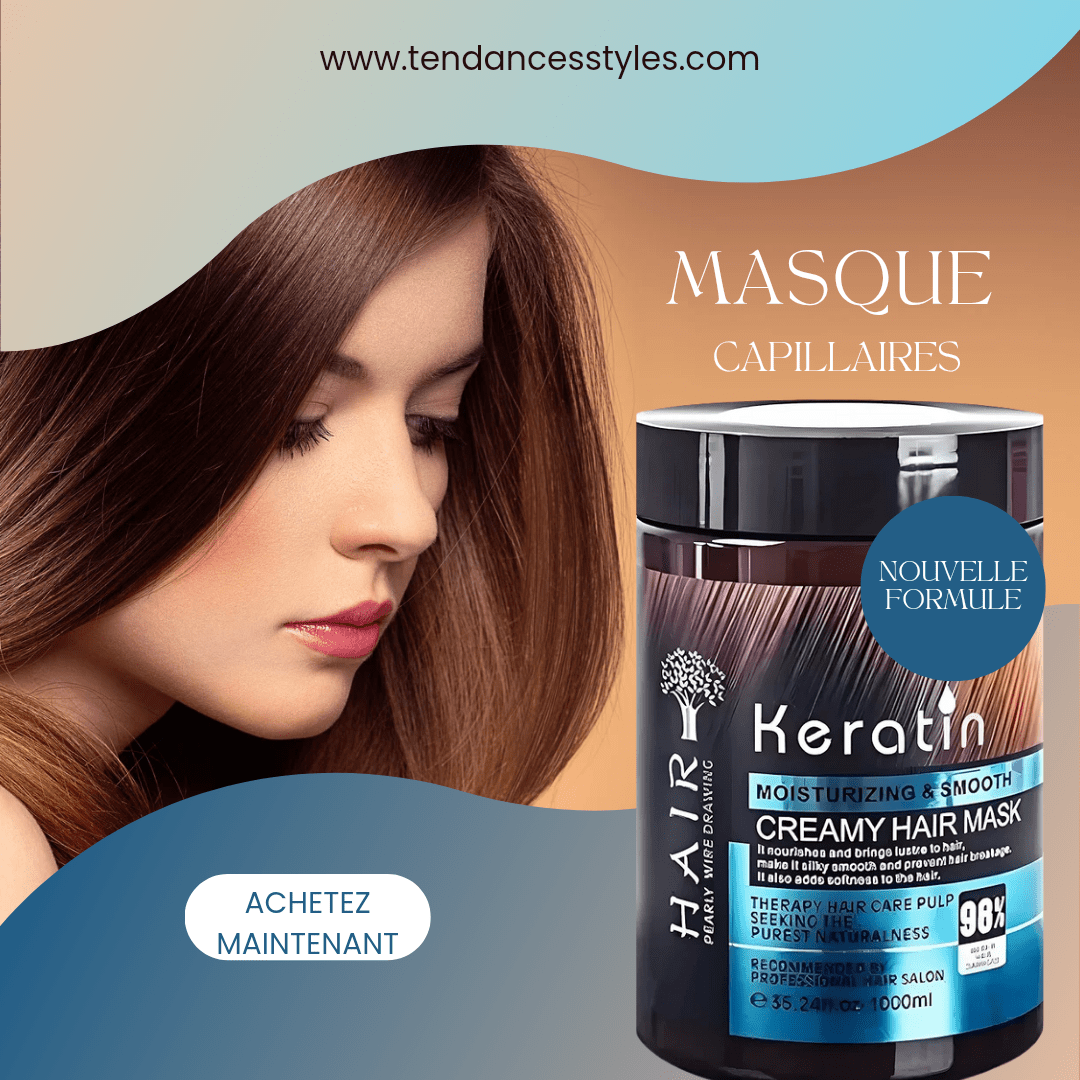Masque capillaire nourrissant à la kératine - TENDANCES STYLES