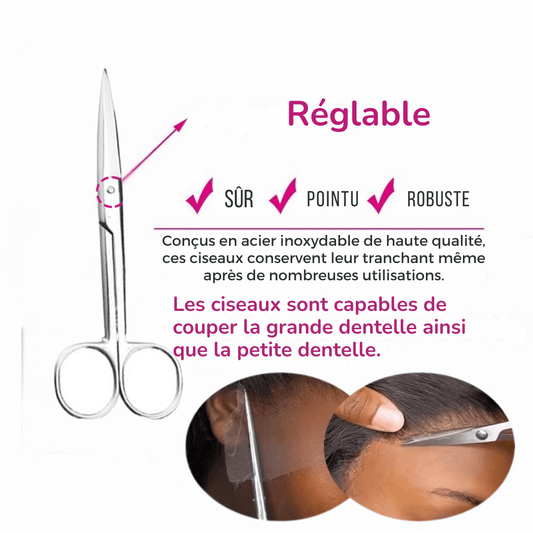 Mini ciseaux bout pointu pour perruques sourcils et ongles - TENDANCES STYLES