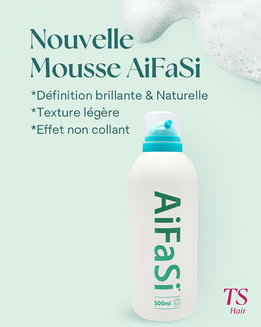 Mousse Coiffante AiFaSi – 500 ml | Définition, Brillance & Tenue Longue Durée - TENDANCES STYLES