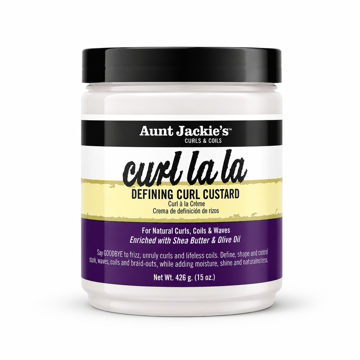 Aunt Jackie’s Curl La La Defining Curl Custard – Crème Définition Boucles, Anti-Frisottis & Hydratante – 426 g