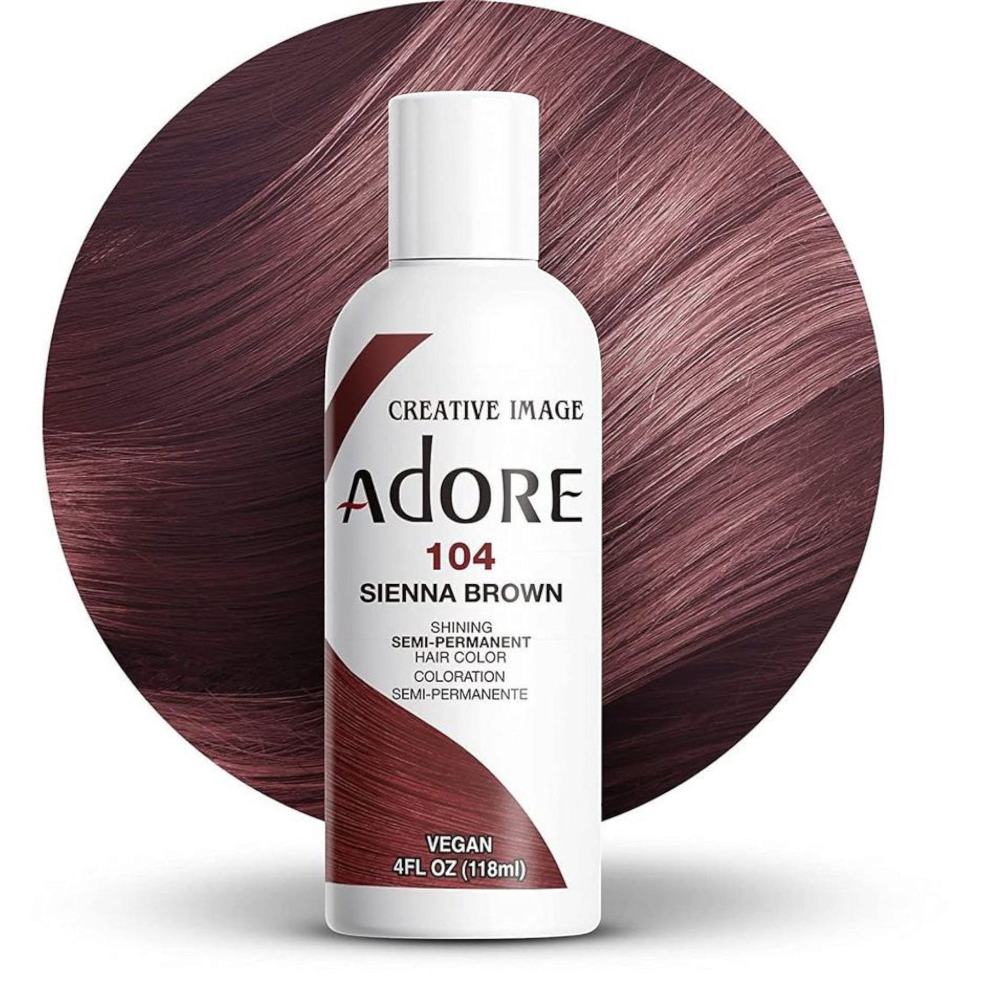 Adore Coloration capillaire semi permanente - 104 Sienna Brown - TENDANCES STYLES