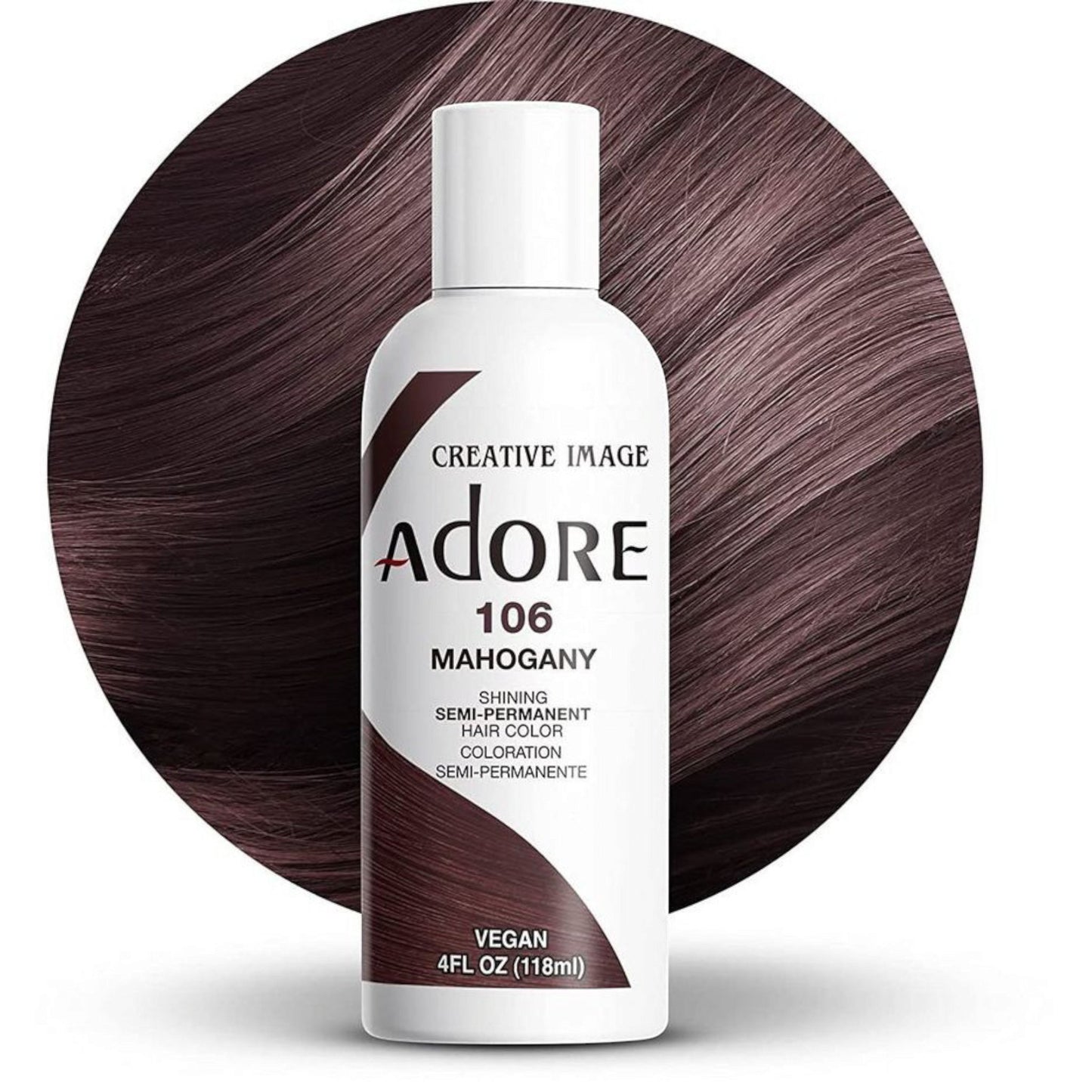 Adore Coloration capillaire semi permanente - 106 Mahogany - TENDANCES STYLES