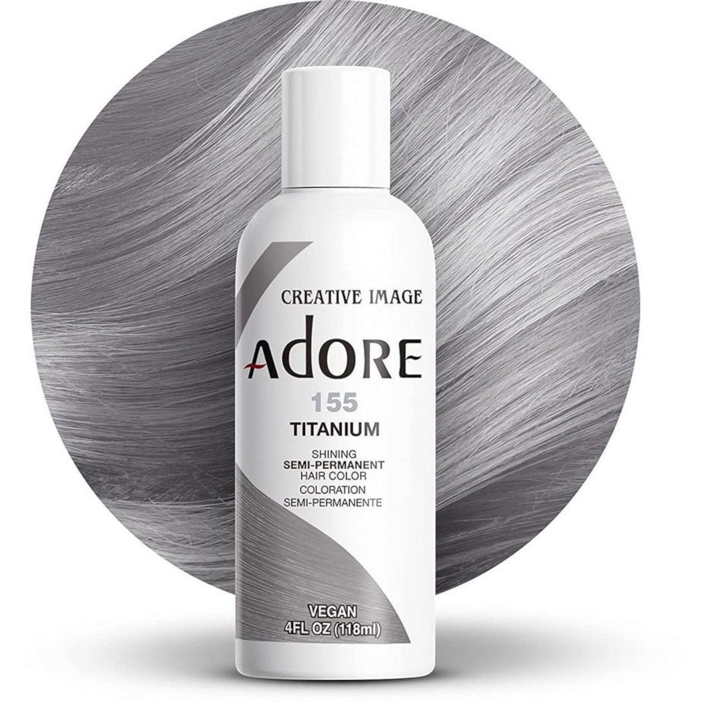 Adore Coloration capillaire semi permanente - 155 Titanium - TENDANCES STYLES