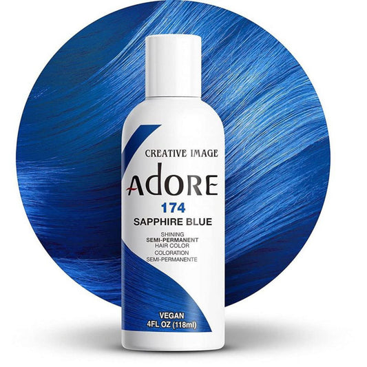 Adore Coloration capillaire semi permanente - 174 Saphire Blue - TENDANCES STYLES