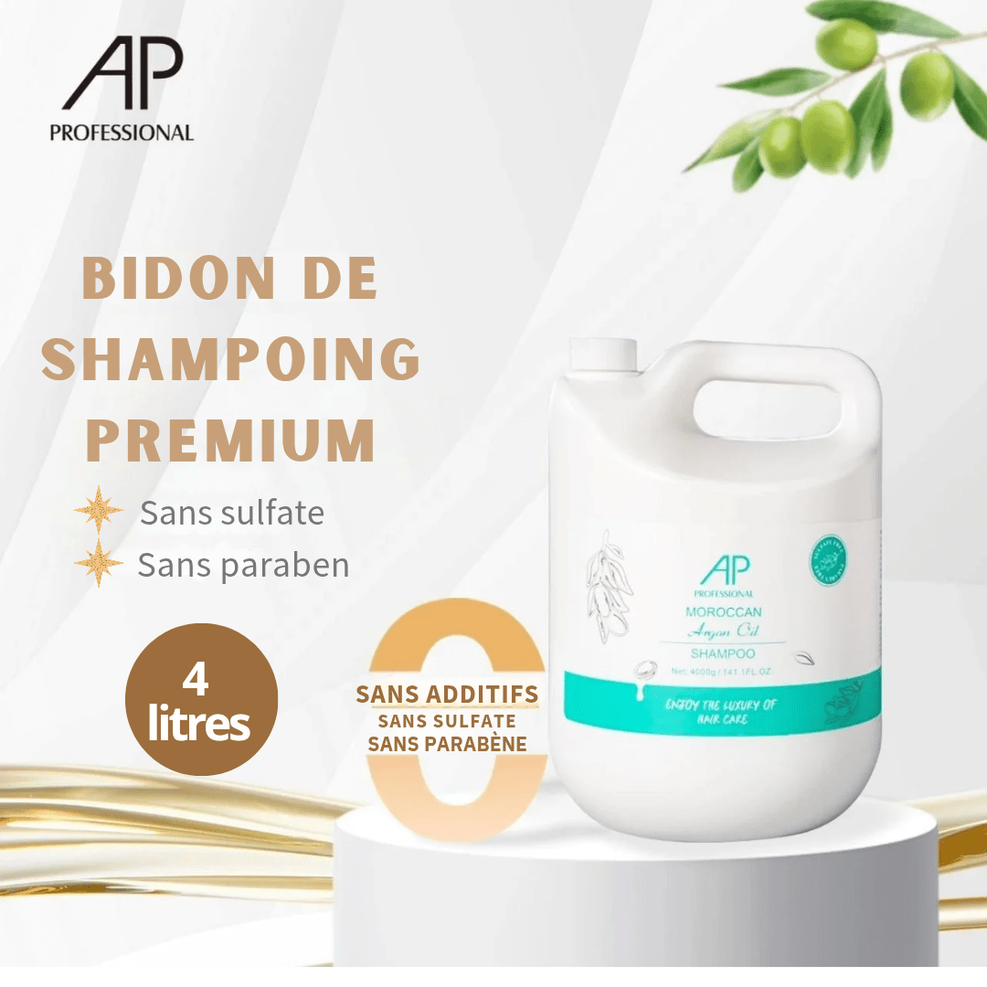 AP Professionnel shampooing à l'huile d'argan sans sulfate 4 litres - TENDANCES STYLES