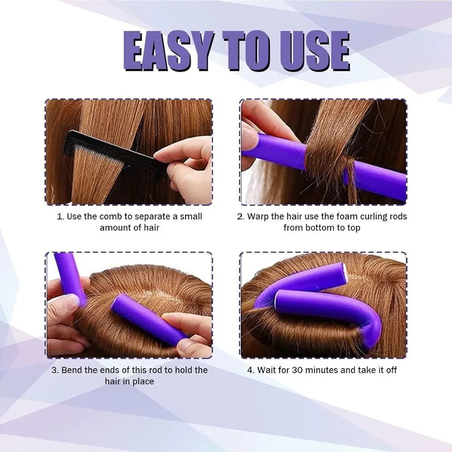 Bigoudis flexible 20 mm lot de 6pcs - TENDANCES STYLES