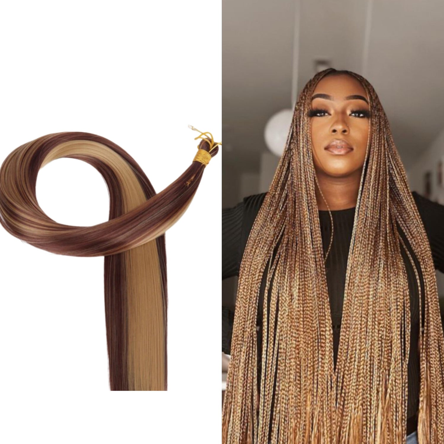 Bone straight braids couleur N°27/33, 30 pouces - TENDANCES STYLES