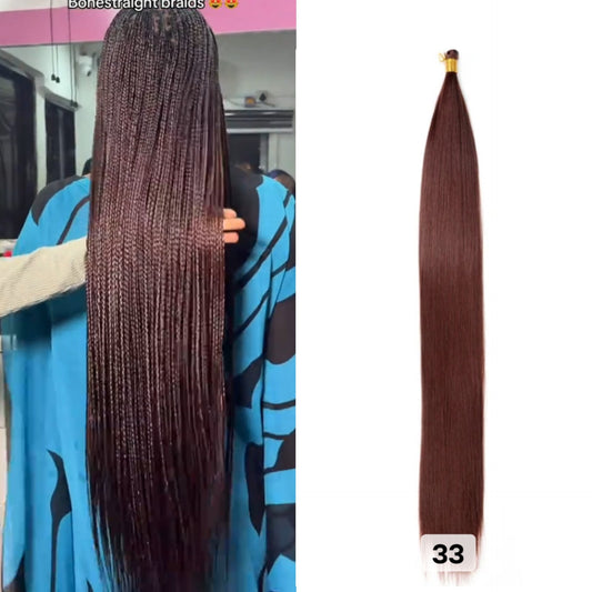 Bone straight braids couleur N°33, 30 pouces - TENDANCES STYLES