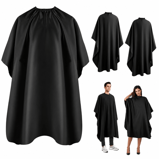 Capes de salon de coiffure imperméable noire - TENDANCES STYLES