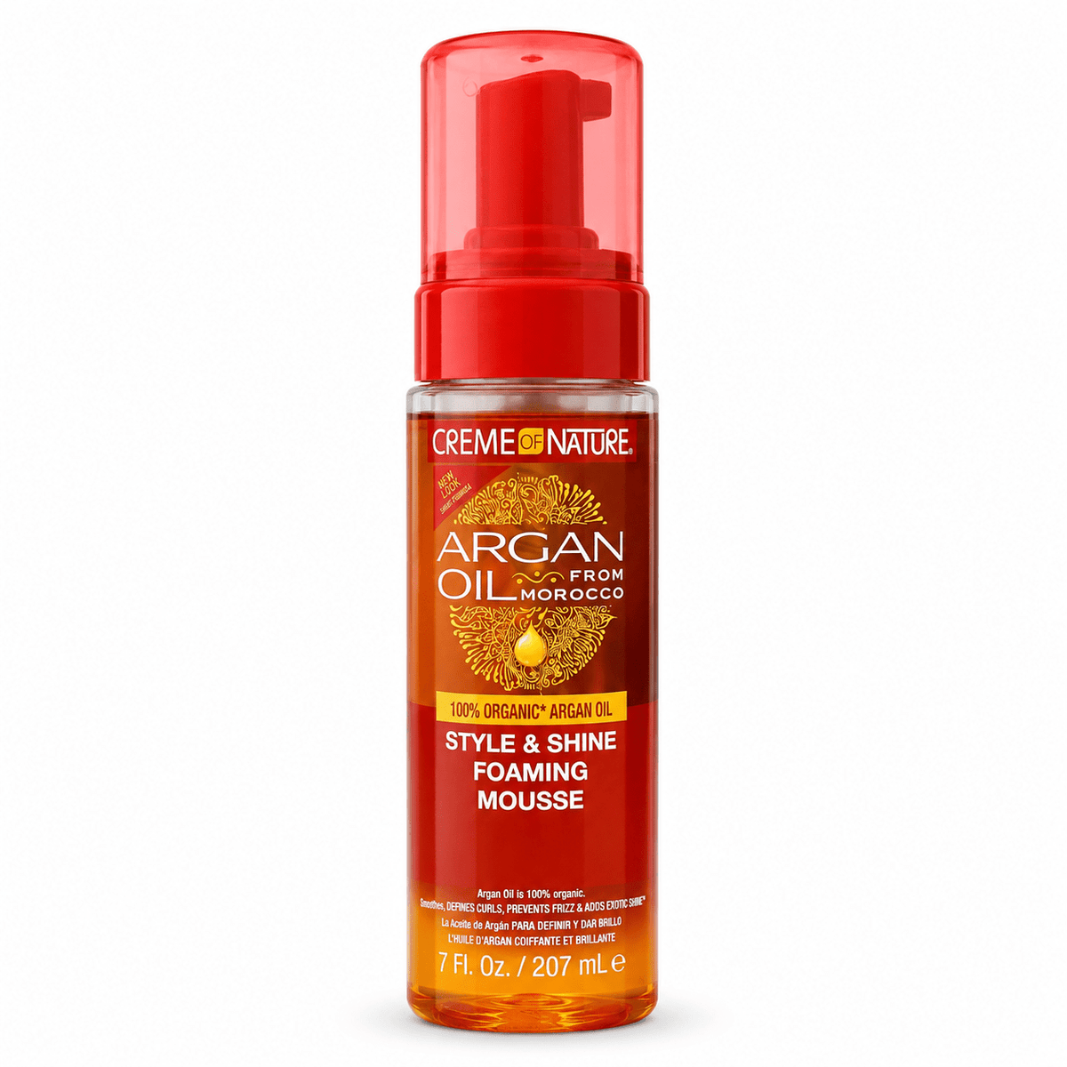 Creme of Nature Argan Oil Style & Shine – Mousse Coiffante Définition & Brillance 207 ml - TENDANCES STYLES
