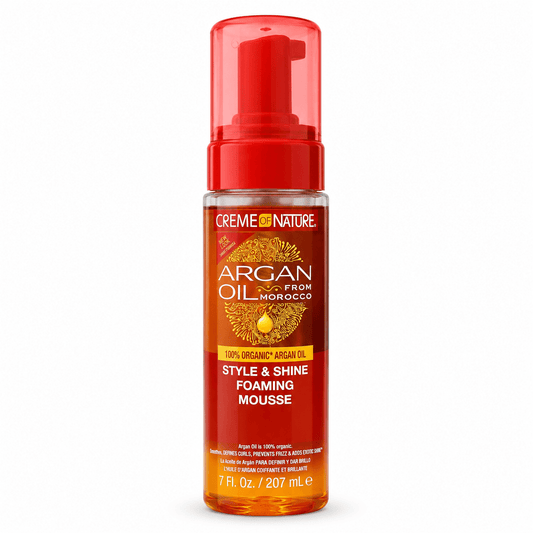 Creme of Nature Argan Oil Style & Shine – Mousse Coiffante Définition & Brillance 207 ml - TENDANCES STYLES