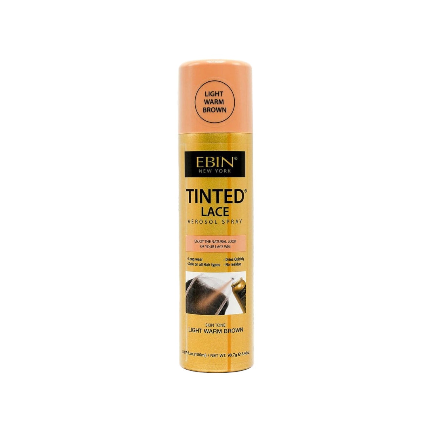 Ebin lace tint Spray aérosol pour dentelle teintée 5,07 oz/150 ml - TENDANCES STYLES