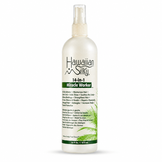 Hawaiian Silky 14-in-1 Miracle Worker – Soin Capillaire Hydratant & Démêlant 473 ml - TENDANCES STYLES