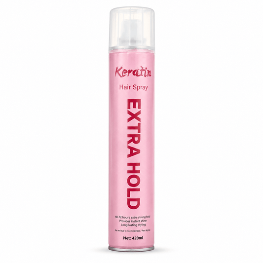 Keratin Hair Spray Extra Hold – Laque Fixation Extra Forte 420 ml - TENDANCES STYLES