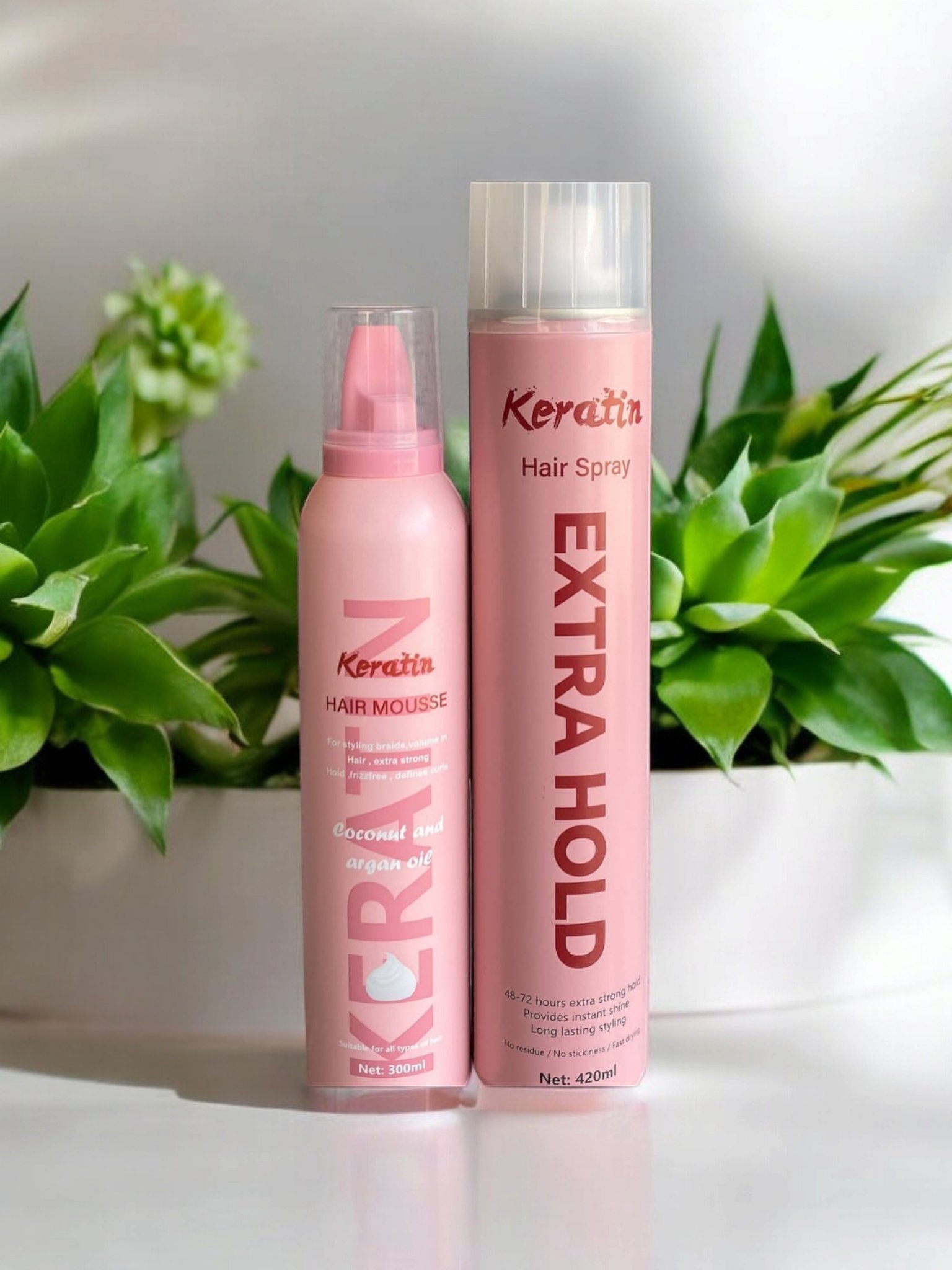 Keratin laque pour cheveux à la kératine tenue extra forte 420 ml - TENDANCES STYLES