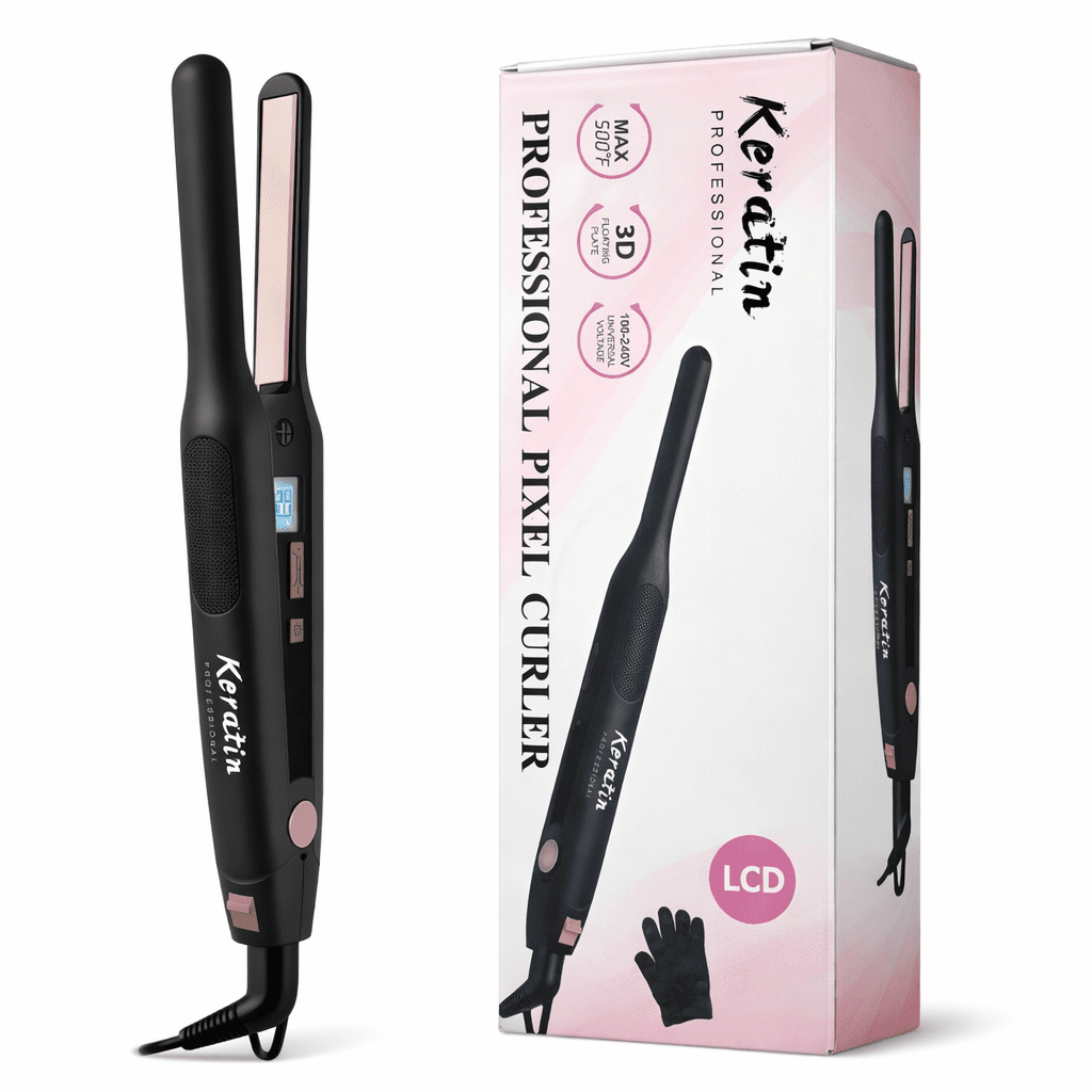 KERATIN Lisseur professionnel Cheveux Court, Fer à Lisser chaleur max 500° - TENDANCES STYLES