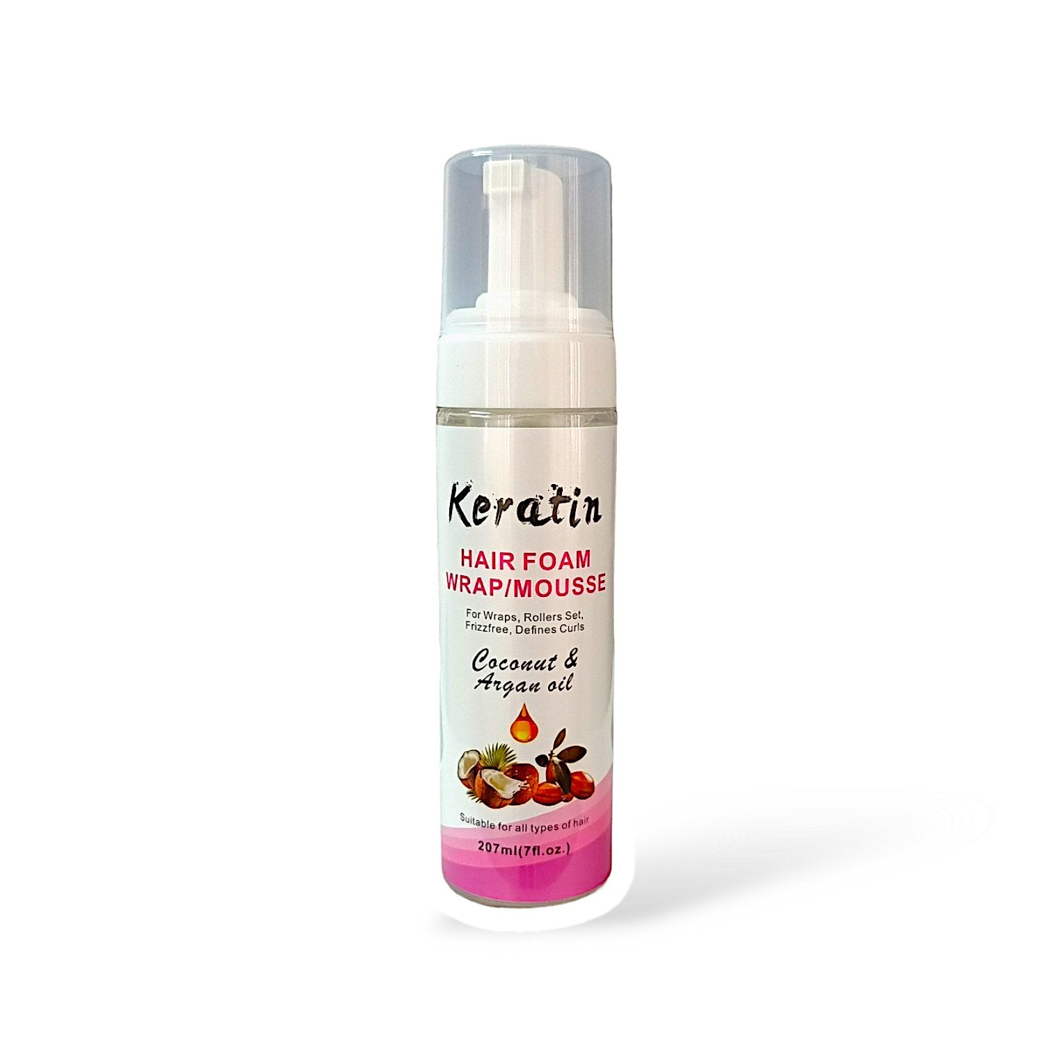 Keratin mousse coiffante boucles coco et argan - TENDANCES STYLES