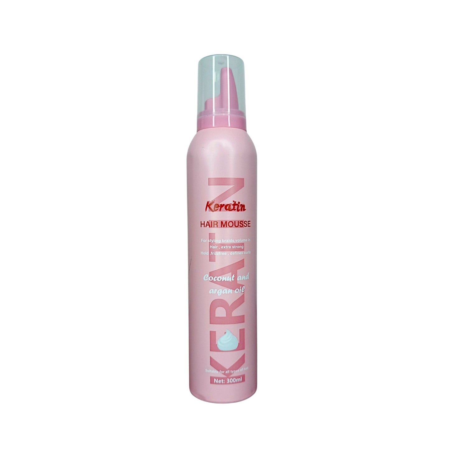 Keratin mousse coiffante coco et argan (Copie)300 ml - TENDANCES STYLES