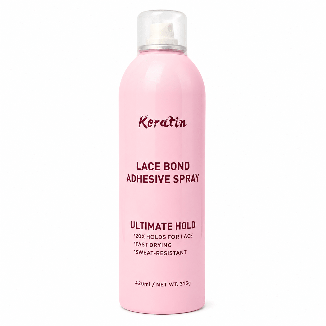 KERATIN Spray Adhésif Lace Bond à la Kératine 420 ml – Fixation Extrême, Séchage Rapide & Résistant à la Transpiration - TENDANCES STYLES