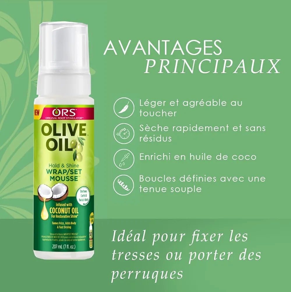 ORS mousse coiffante à l'huile d'olive - TENDANCES STYLES