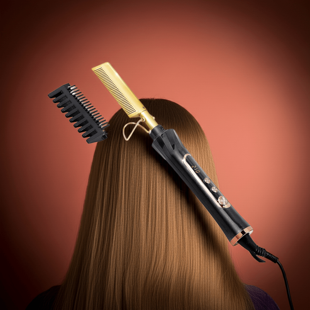 Peigne chauffant électrique professionnel, écran LED, - TENDANCES STYLES