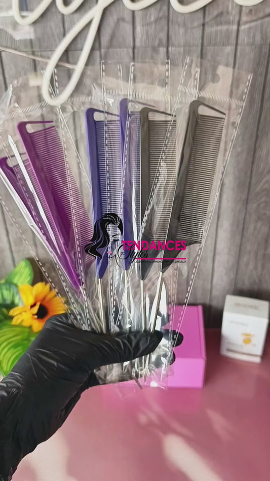 Peigne queue de droit lot de 6