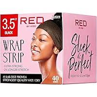 Red by Kiss Wrap Strip 3,5" Bandes de coiffage, ultra résistantes et extensibles, 40 bandes - TENDANCES STYLES