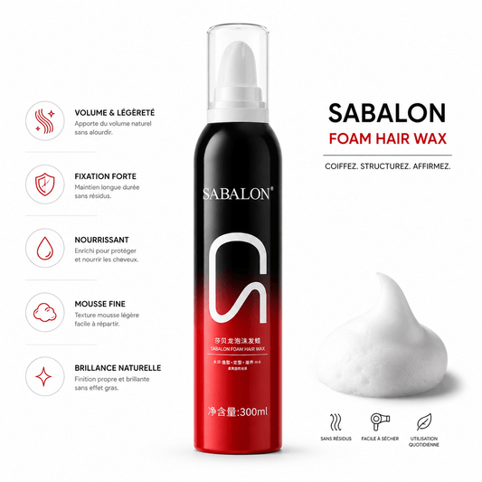 SABALON – Mousse Coiffante Fixation Forte & Volume Naturel 300 ml - TENDANCES STYLES