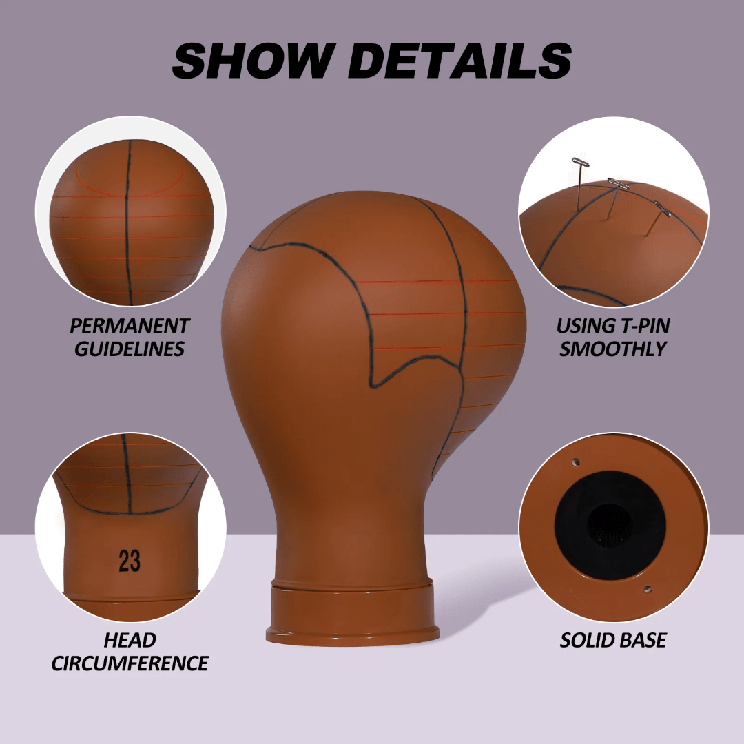 Tête de mannequin en PVC pour perruque : stylisez vos cheveux! - TENDANCES STYLES