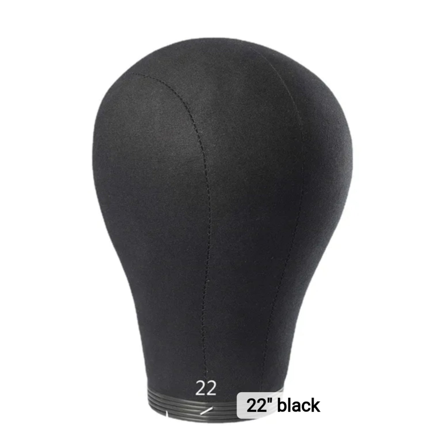 Tête de mannequin noire en toile pour perruque - TENDANCES STYLES