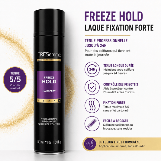 TRESemmé Freeze Hold – Laque Fixation Forte 5/5 & Contrôle Anti-Frisottis 24H – 311 g - TENDANCES STYLES