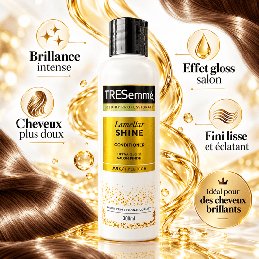 TRESemmé Lamellar Shine – Après-Shampooing Brillance Intense Effet Gloss Salon 300 ml - TENDANCES STYLES
