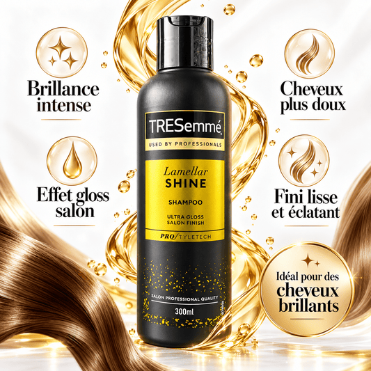 TRESemmé Lamellar Shine – Shampooing Brillance Intense Effet Gloss Salon 300 ml - TENDANCES STYLES