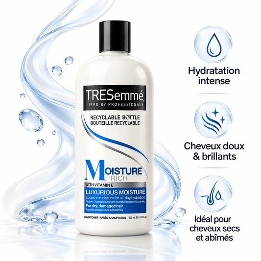 TRESemmé Rich Moisture + Vitamine E – Après-Shampooing Hydratation Intense 900 ml - TENDANCES STYLES